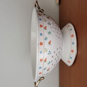 Vintage Kamenstein Colander Strainer Fruit Bowl Enamel  MCML XXXIV